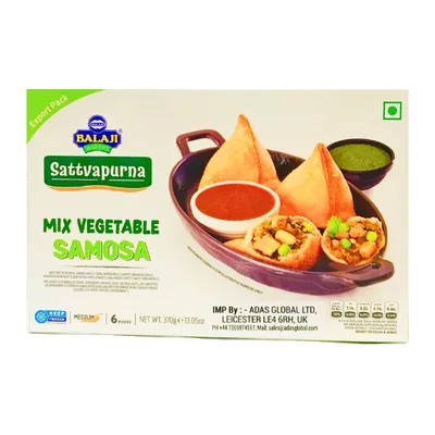 Balaji Cocktail Mixed Veg Samosa With Chutney, 370 g, at Shahi Groceries