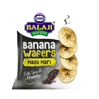 Balaji Wafers Banana Chips Mast Mari Black Pepper, 150 g, at Shahi Groceries