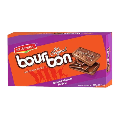 Britannia Bourbon Cream Treat Biscuit, 390 g, at Shahi Groceries