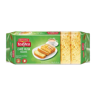 Britannia Cake Rusk Premium Eggless, 550 g, at Shahi Groceries