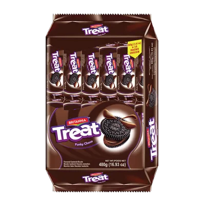 Britannia Choco Cream Treat Biscuit, 480 g, at Shahi Groceries