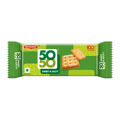 Britannia 50-50 Biscuits, 62 g, at Shahi Groceries