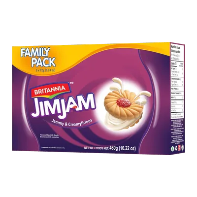 Britannia Jim Jam Treat Biscuits Family Pack, 460 g, at Shahi Groceries