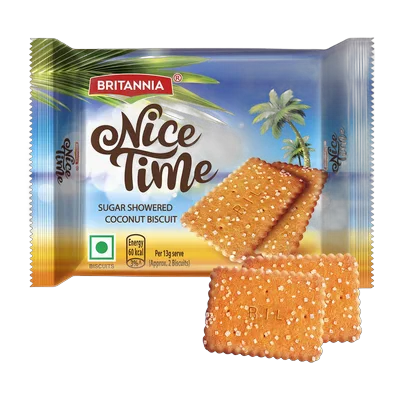 Britannia Nice Time Coconut Biscuits, 80 g, at Shahi Groceries
