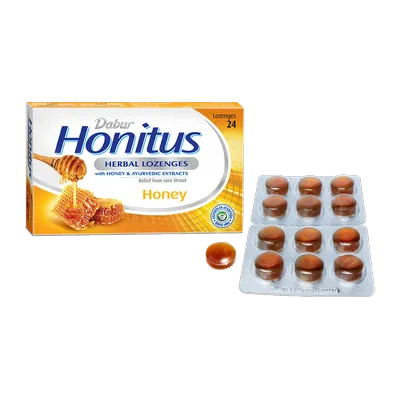 Dabur Honitus Honey Lozenges Cough Remedy, 1 Pk, at Shahi Groceries