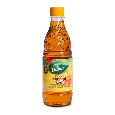 Dabur Kachi Ghani Mustard Oil Tel, 500 ml, at Shahi Groceries