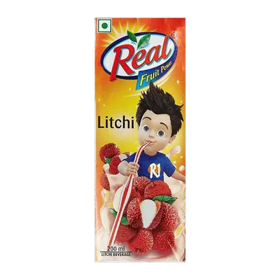 Dabur Real Tetra Litchi Fruit Juice, 200 ml, at Shahi Groceries