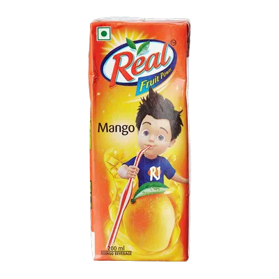 Dabur Real Tetra Mango Ripe Fruit Juice, 200 ml, at Shahi Groceries