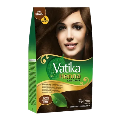Dabur Vatika Henna Hair Colour Dark Brown, 6*10 g, at Shahi Groceries