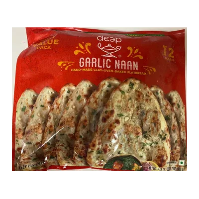 Deep Garlic Naan Family Pack, 12 pcs, at Shahi Groceries
