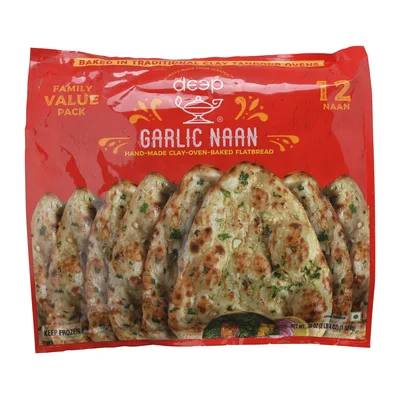 Deep Garlic Naan, 4 pcs, at Shahi Groceries
