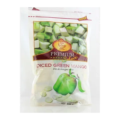 Deep Green Raw Mango Diced, 340 g, at Shahi Groceries