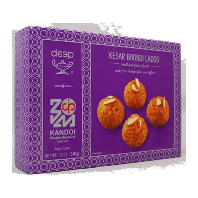 Deep Kandoi Kesar Boondi Ladoo, 340 g, at Shahi Groceries