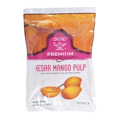 Deep Kesar Mango Pulp Frozen, 400 g, at Shahi Groceries