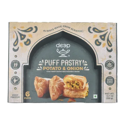 Deep Puff Potato & Onion, 6 pc, at Shahi Groceries