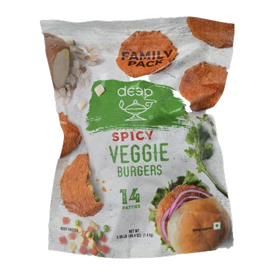 Deep Spicy Veggie Burger Pattie, 4 pc, at Shahi Groceries