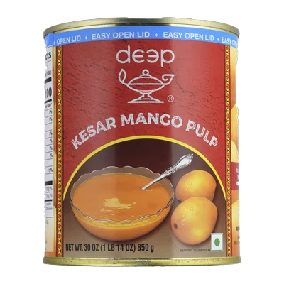 Deep Kesar Mango Pulp Can, 850 g, at Shahi Groceries