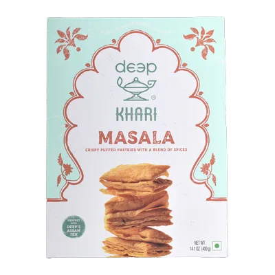 Deep Masala Khari Puffed Pastry, 400 g, at Shahi Groceries