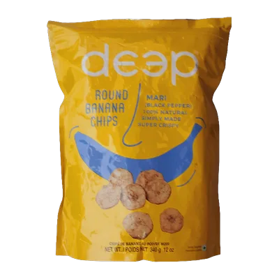 Deep Round Banana Chips Black Pepper, 340 g, at Shahi Groceries