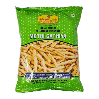 Haldiram's Methi Gathiya, 150 g, at Shahi Groceries