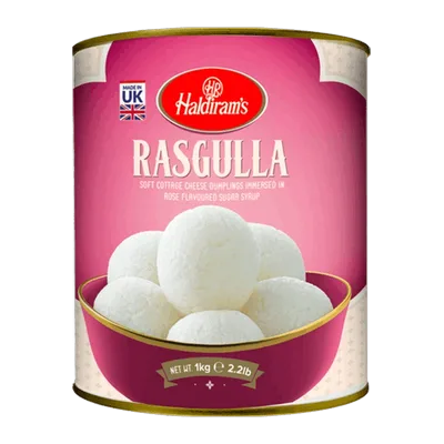 Haldiram's Rasgulla Tin, 1 kg, at Shahi Groceries