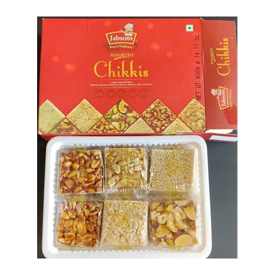Jabsons Assorted Mix Dry Fruit Chikkis, 400 g, at Shahi Groceries