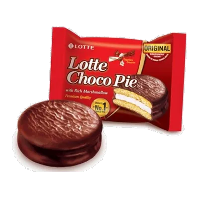 Lotte Choco Pie Chocolate Covered Biscuits, 1 pc, at Shahi Groceries