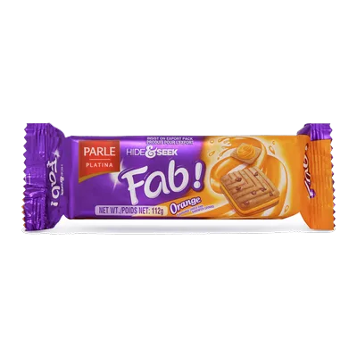 Parle Hide & Seek Fab Orange Cream Biscuits, 112 g, at Shahi Groceries