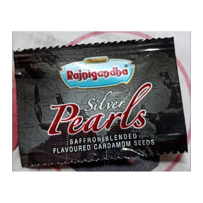 Rajnigandha Silver Pearls Saffron Blended Cardamom Seeds Sache, 1 pc, at Shahi Groceries