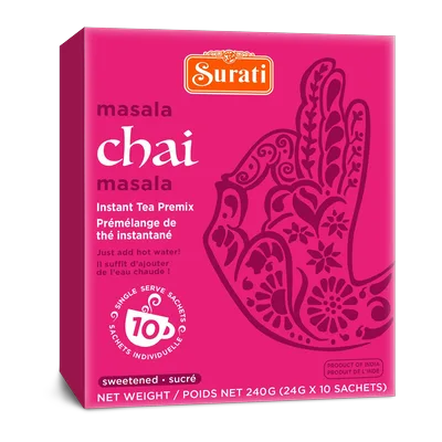 Surati Chai Instant Masala Tea Premix, 10*24 g, at Shahi Groceries