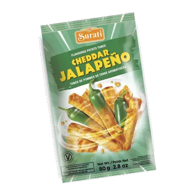 Surati Cheddar Jalapeno Potato Tubes, 1 pc, at Shahi Groceries