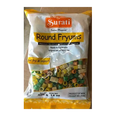 Surati Fryums Round, 400 g, at Shahi Groceries