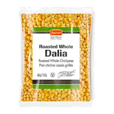 Surati Roasted Dalia Whole Chickpeas, 400 g, at Shahi Groceries
