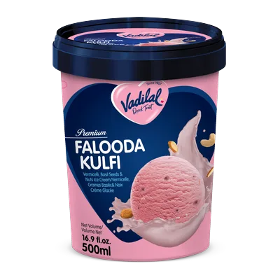 Vadilal Falooda Kulfi Ice Cream, 500 ml, at Shahi Groceries