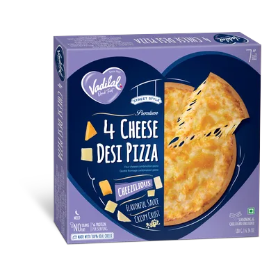 Vadilal 4 Cheese Desi Pizza, 180 g, at Shahi Groceries