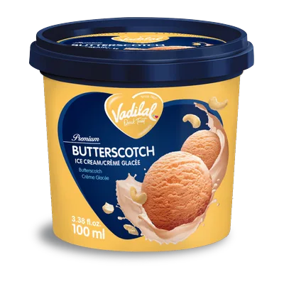 Vadilal Ice Cream Cup Butterscotch, 100 ml, at Shahi Groceries