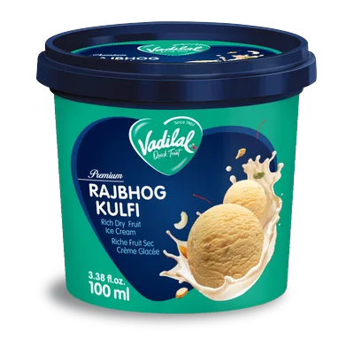 Vadilal Ice Cream Cup Rajbhog, 100 ml, at Shahi Groceries