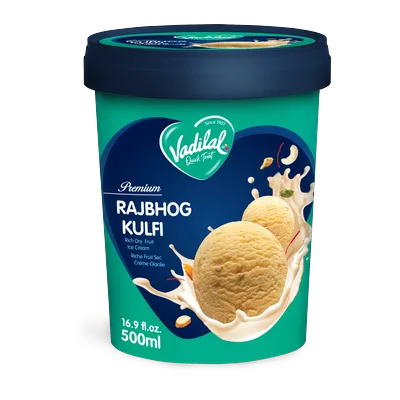 Vadilal Rajbhog Kulfi Ice Cream, 500 ml, at Shahi Groceries